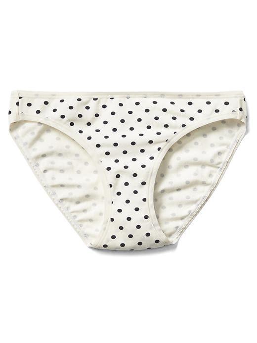 Gap Women Stretch Cotton Low Rise Bikini - Spring Dot Milk