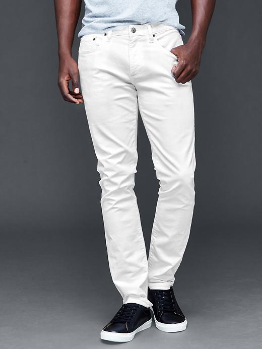Gap Men Stretch 1969 Skinny Fit Jeans - White