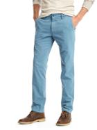 Gap Men Vintage Washed Slim Fit Khakis - Light Blue