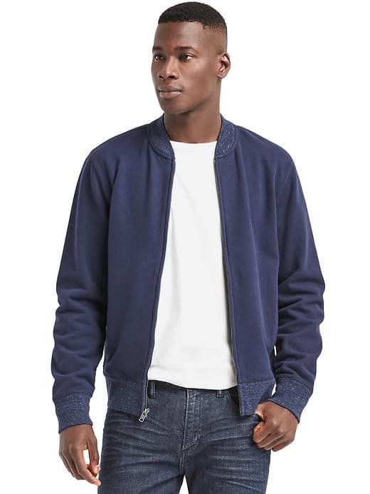 Gap Men Fleece Track Jacket - Dark Night