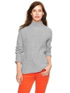 Gap Women Turtleneck Sweater - Light Gray