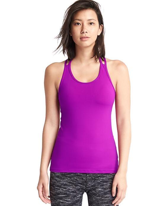 Gap Women Coolmax Strappy Shelf Tank - Fuchsia Shock