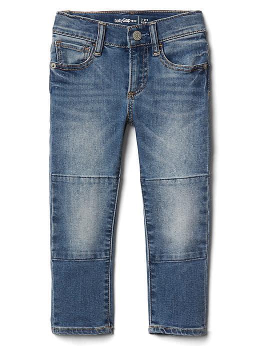 Gap High Stretch Knee Patch Slim Jeans - Medium Wash