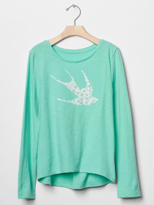 Gap Embellished Graphic Tee - Aqua Tide