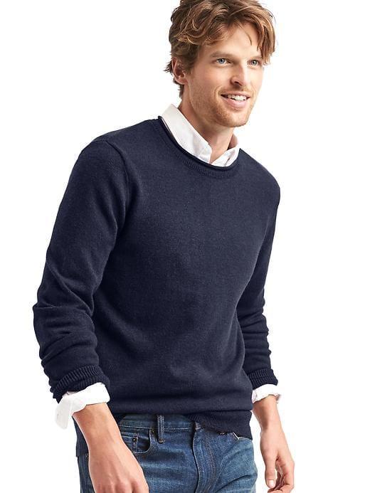 Gap Men Cozy Roll Neck Sweater - Navy