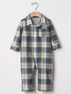 Gap Jersey Lined Plaid One Piece - Plaid