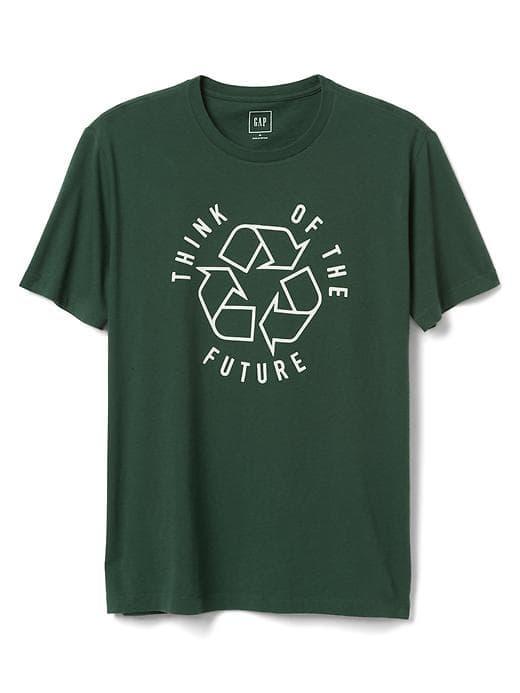 Gap Men Short Sleeve Graphic Tee - Recycle Sign