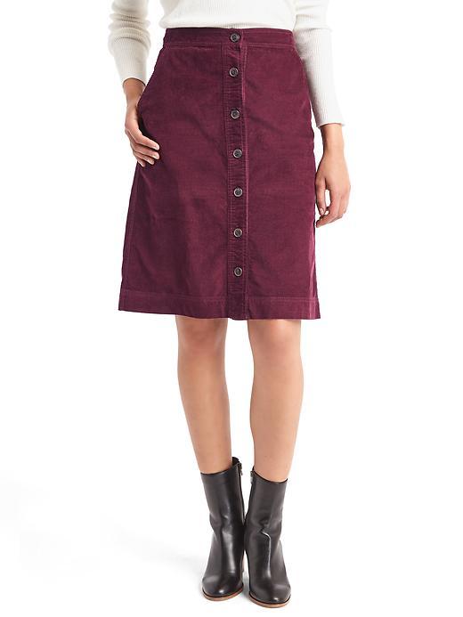 Gap Women Corduroy A Line Skirt - Tuscan Red