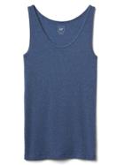 Gap Women Scoop Neck Tank - Blue Heather