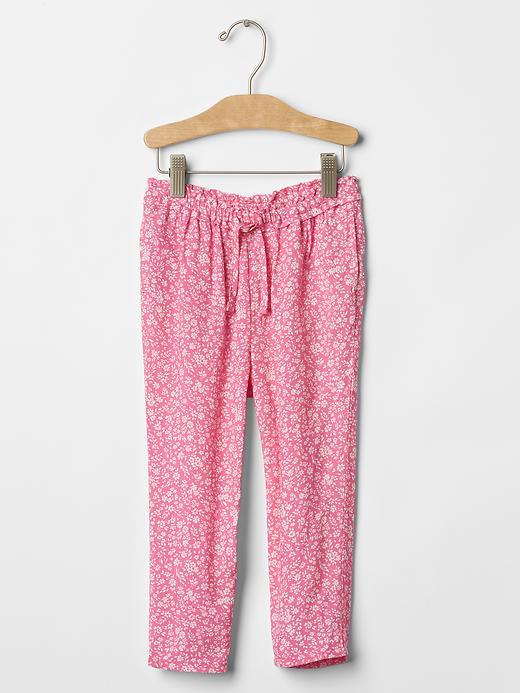Gap Drapey Floral Print Pants - Pink Floral