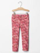 Gap 1969 Floral Print Skinny Jeans - Pink Floral