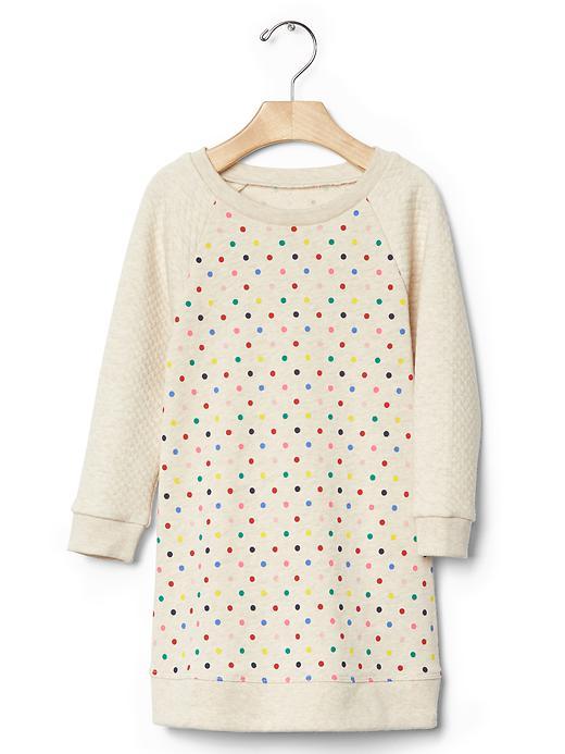 Gap Dotty Quilted Sleeves Sweatshirt - Oatmeal Heather