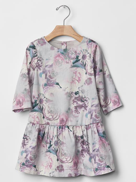 Gap Floral Drop Waist Dress - Floral Print