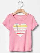 Gap Embellished Spring Graphic Tee - Coral Frost
