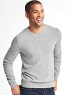 Gap Men Cashmere Crew Sweater - Light Gray