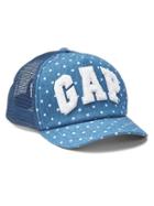 Gap Logo Mix Fabric Baseball Hat - Chambray Dot
