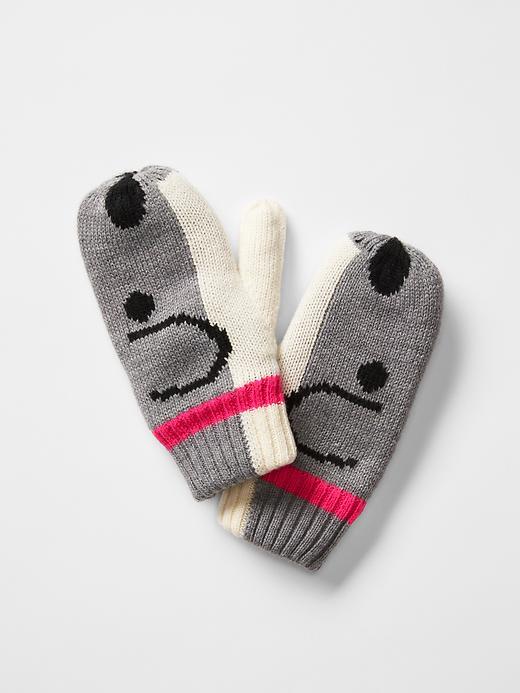 Gap Intarsia Dog Mittens - Grey Heather