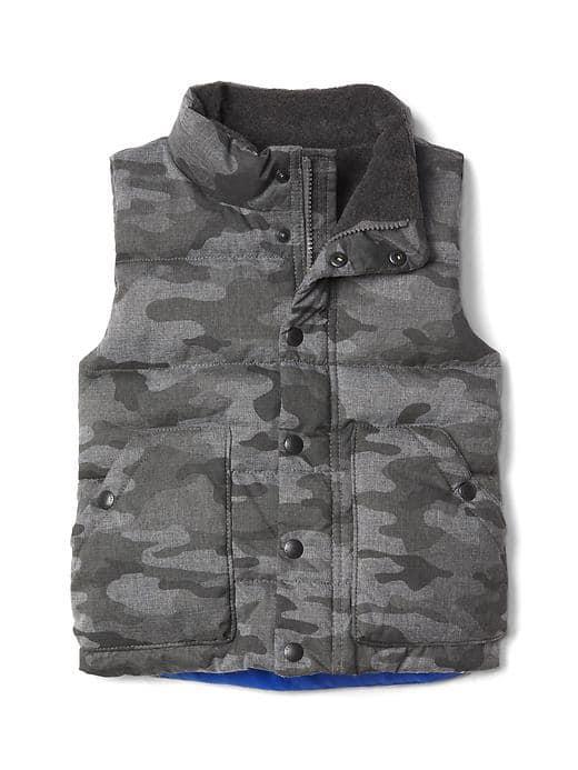 Gap Quilted Fleece Lined Vest - Heather Grey