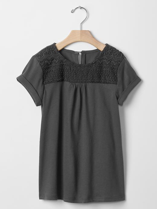 Gap Crochet Tee - Soft Black
