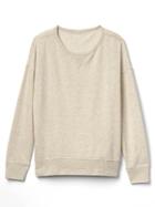 Gap Women Slouchy Pullover Sweatshirt - Oatmeal Heather