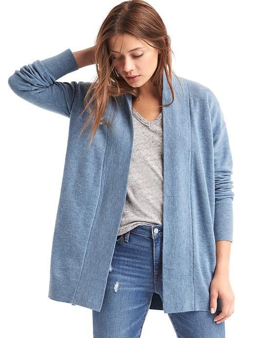 Gap Women Soft Shawl Cardigan - Blue Heather