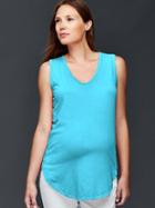 Gap Vintage Cotton Tank - Cyan Blue