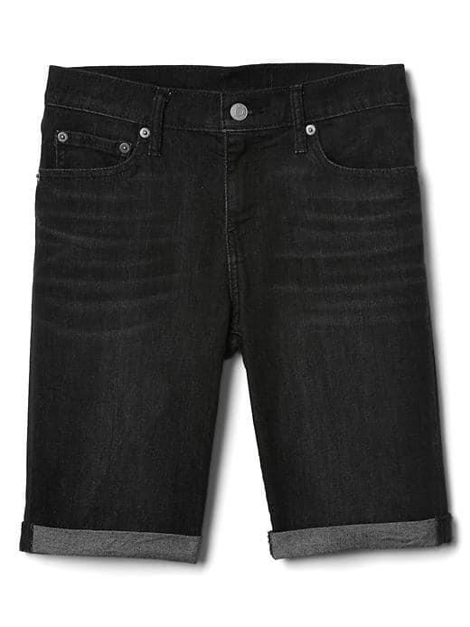 Gap Women Mid Rise Denim Bermuda Shorts - Black