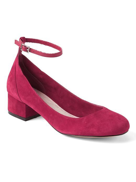 Gap Women Ankle Strap Block Heel - Russian Red