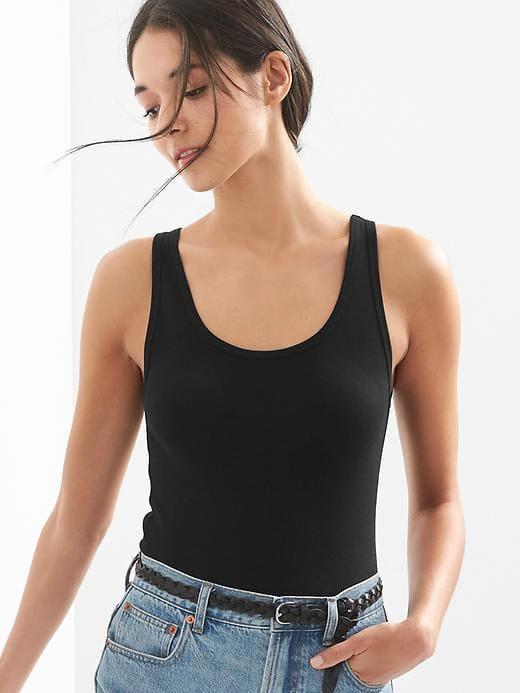 Gap Scoop Neck Tank - True Black