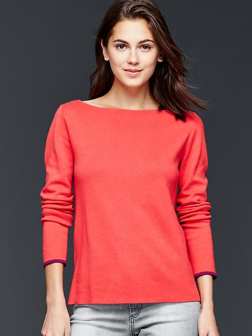 Gap Boatneck Trim Pullover Sweater - Hula