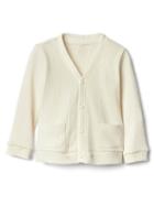 Gap Women Organic Ribbed Cardigan - Ivory Frost