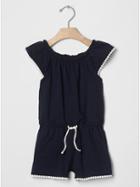 Gap Tie Waist Romper - Blue Galaxy