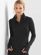 Gap Women Sculpt Compression Half Zip - Black