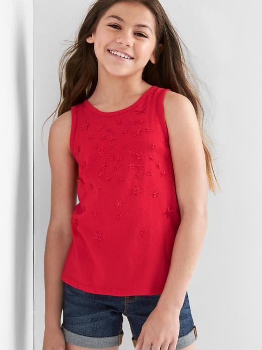 Gap Americana Tulip Back Tank - Pepper Red