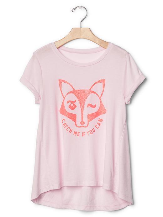 Gap Glitter Graphic Swing Tee - New Babe Pink
