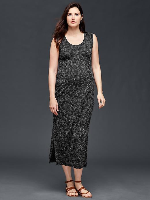 Gap Rolled Sleeve Maxi Dress - True Black