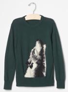 Gap Wolf Intarsia Sweater - Tarnished Teal