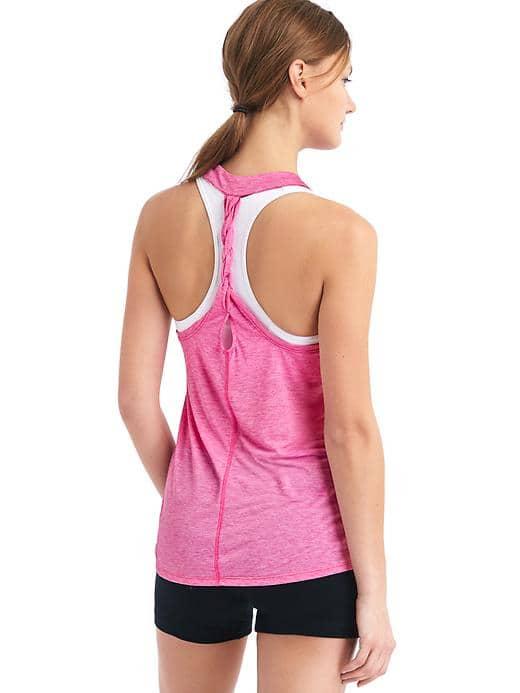 Gap Women Breathe Air Twist Back Tank - Happy Pink