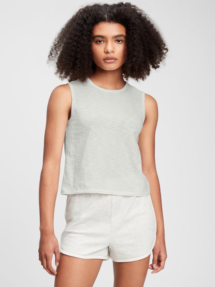Teen 100% Organic Cotton Cropped Tank Top