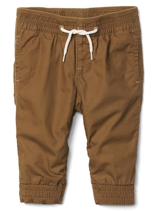 Gap Pull On Poplin Joggers - Rich Ginger