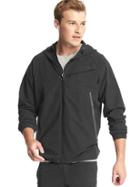 Gap Men Cyclone Stretch Hooded Windbreaker - True Black
