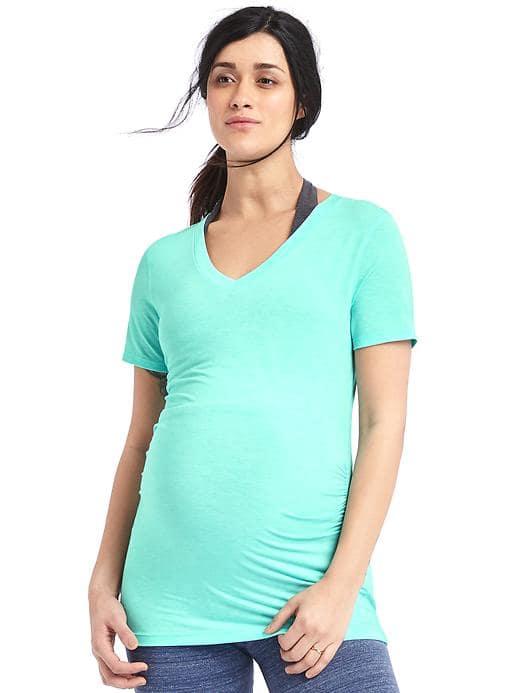 Gap Women Gapfit Breathe V Neck Tee - Aqua Tide
