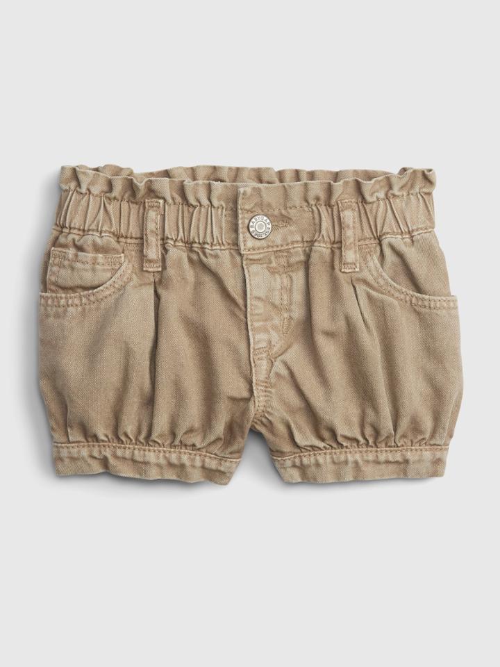 Baby Khaki Bubble Short With Washwell