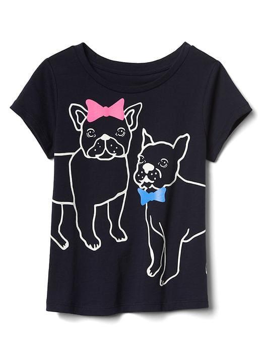 Gap Embellished Graphic Short Sleeve Tee - Dog