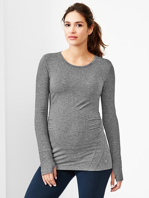 Gap Women Gapfit Breathe Long Sleeve Tee - Heather Grey