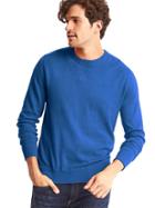 Gap Men Cotton Crewneck Sweater - Light Blue