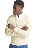 Gap Men Soft Textured V Neck Sweater - Cream
