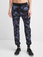 Gap Women Studio Stripe Panel Joggers - Blue Camo