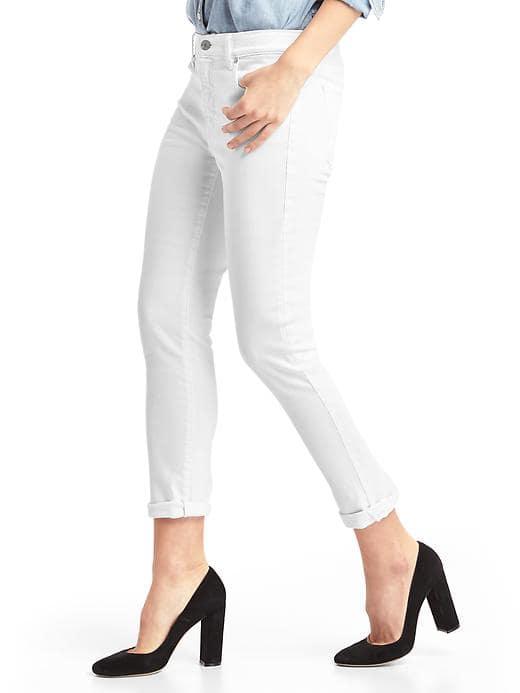 Gap Women Mid Rise Best Girlfriend Jeans - White