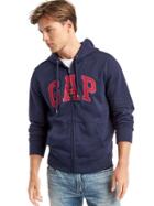 Gap Men Canvas Logo Zip Hoodie - Dark Night